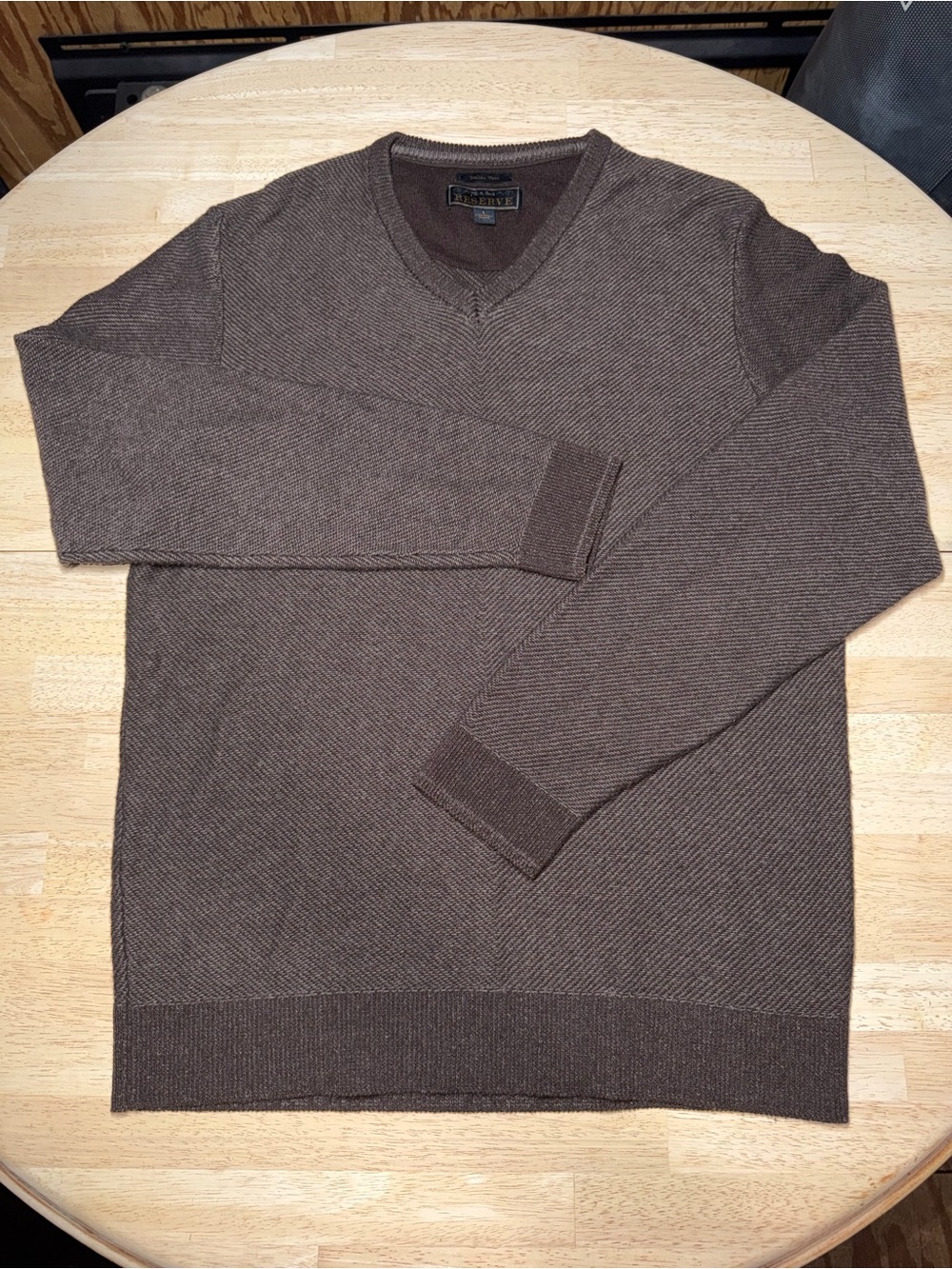 Jos A Bank Reserve Brown Wool Cashmere Blend Sweater Mens Large Made In Italy